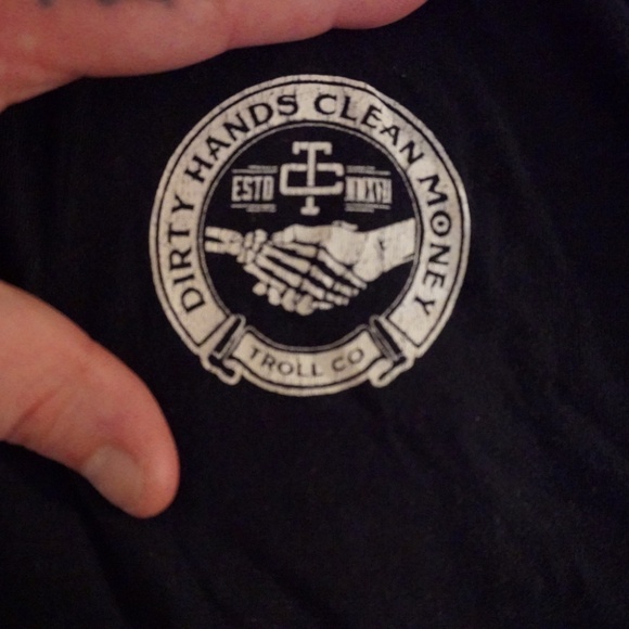Mens Troll Co Dirty Hands Clean Money T-shirt - Picture 4 of 4